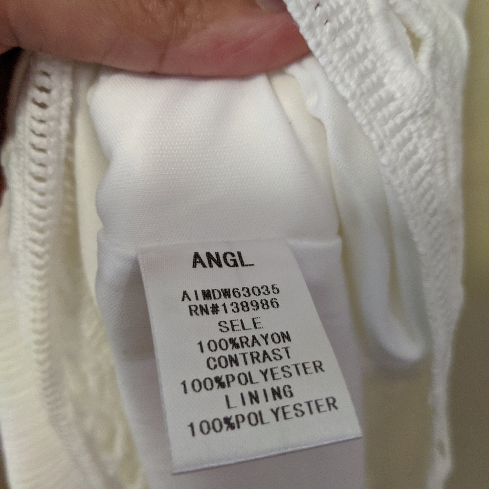 π€ANGL Greek Goddess Romper Halter in White NWOT - Picture 3 of 8